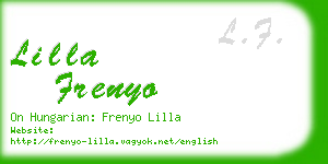 lilla frenyo business card